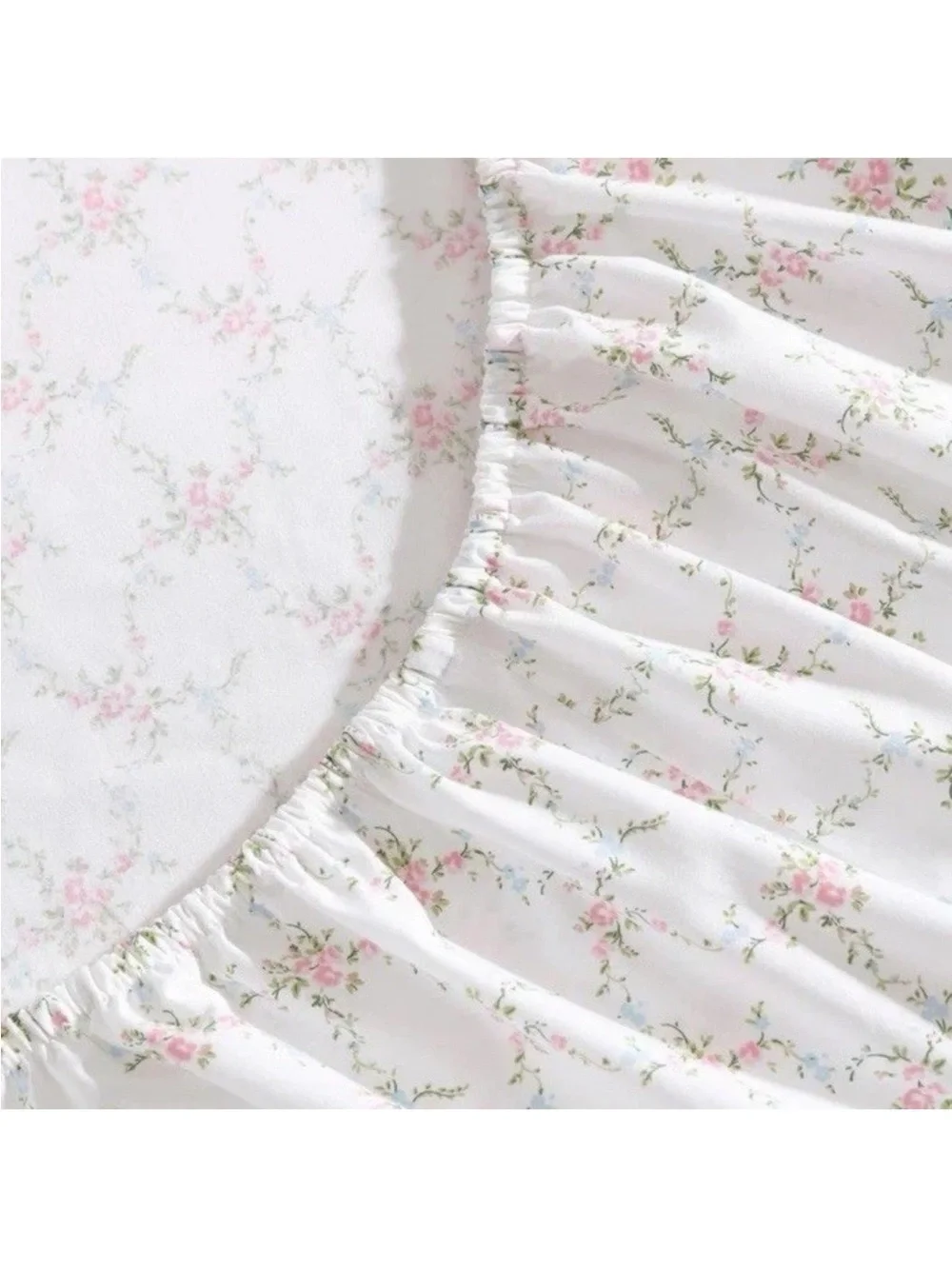 Laura Ashley Lynda Pink Floral Full Sheet Set Cotton Percale 4-Piece NWT